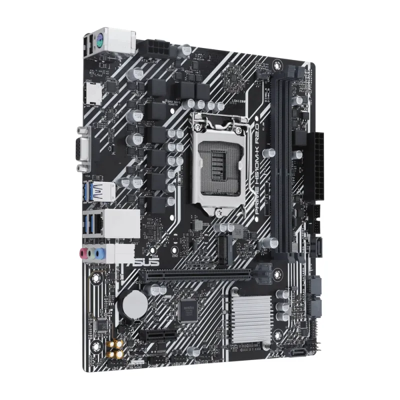 Tarjeta Madre ASUS PRIME H510M-K R2.0 - Socket 1200 - 2x DDR4 - 2133/2933/3200(OC)MHz - HDMI - VGA - USB 2.0/3.2 - Micro ATX - PRIME H510M-K R2.0