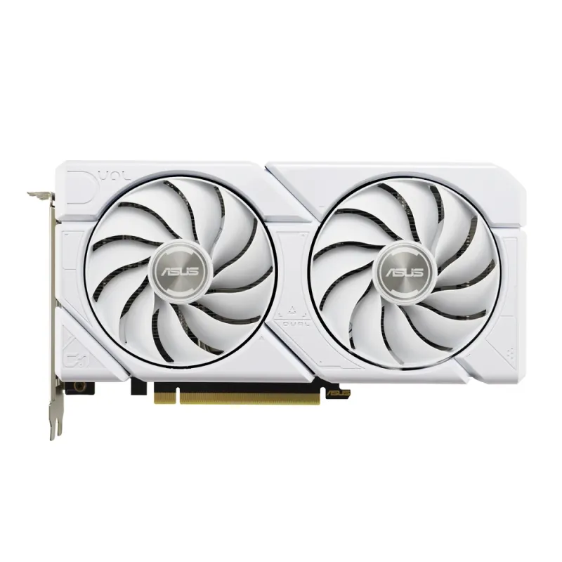 Tarjeta de Video ASUS Dual GeForce RTX 4060 EVO White OC Edition - 8GB - 128-bit - PCI-E 4.0 - GDDR6 - HDMI - DisplayPort - DUAL-RTX4060-O8G-EVO-WHITE