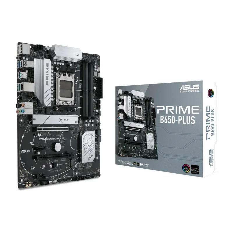 Tarjeta Madre ASUS PRIME B650-PLUS - Socket AM5 - 4x DDR5 - 4800/5200/6400+(OC)MHz - HDMI - DisplayPort - USB 2.0/3.2 - ATX - PRIME B650-PLUS