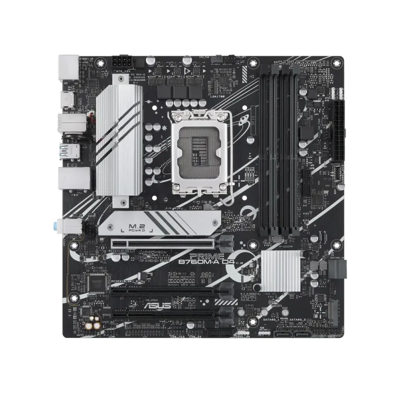 Tarjeta Madre ASUS PRIME B760M-A D4 - Socket LGA 1700 - DDR4 - 2133/3600/5333 MHz - HDMI - DisplayPort - Micro ATX - PRIME B760M-A D4