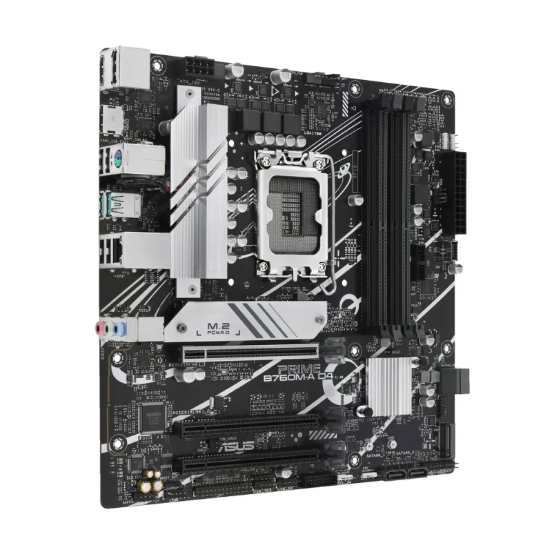 Tarjeta Madre ASUS PRIME B760M-A D4 - Socket LGA 1700 - DDR4 - 2133/3600/5333 MHz - HDMI - DisplayPort - Micro ATX - PRIME B760M-A D4