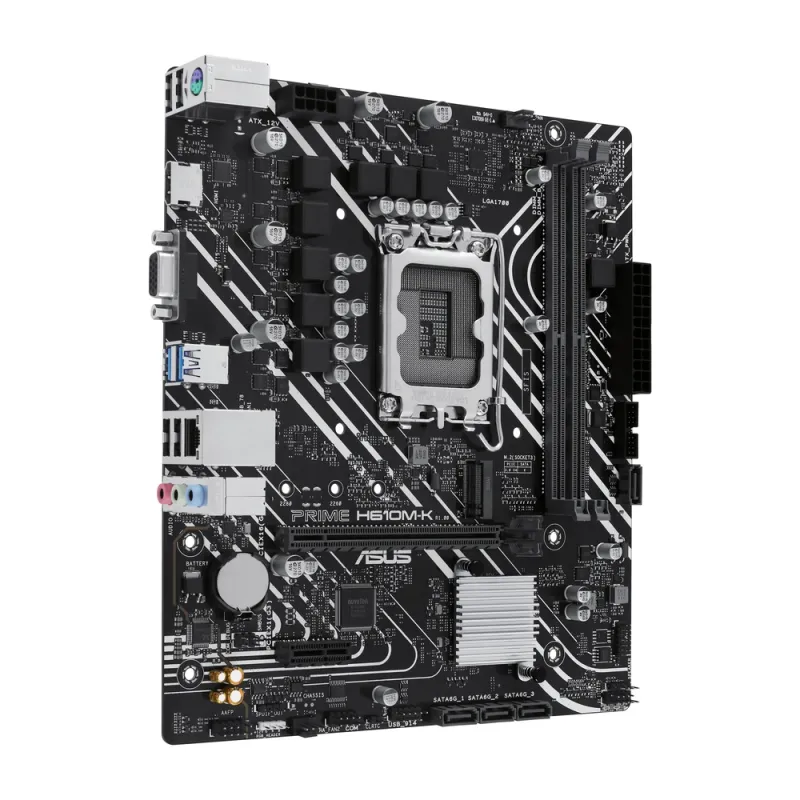 Tarjeta Madre ASUS PRIME H610M-K - Socket 1700 - 2x DDR5 - 4800/5200/5600MHz - HDMI - VGA - USB 2.0/3.2 - Micro ATX - PRIME H610M-K