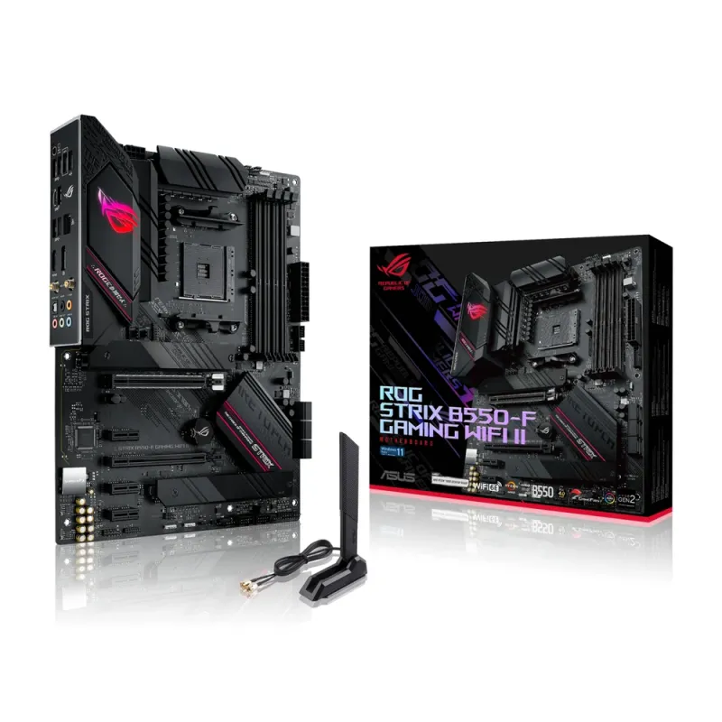 Tarjeta Madre ASUS ROG STRIX B550-F GAMING WIFI II - Socket AM4 - 4xDDR4 - 2133/3200/4800(O.C.) MHz - HDMI - DisplayPort - USB 2.0/3.2 - ATX - ROG STRIX B550-F GAMING WIFI II