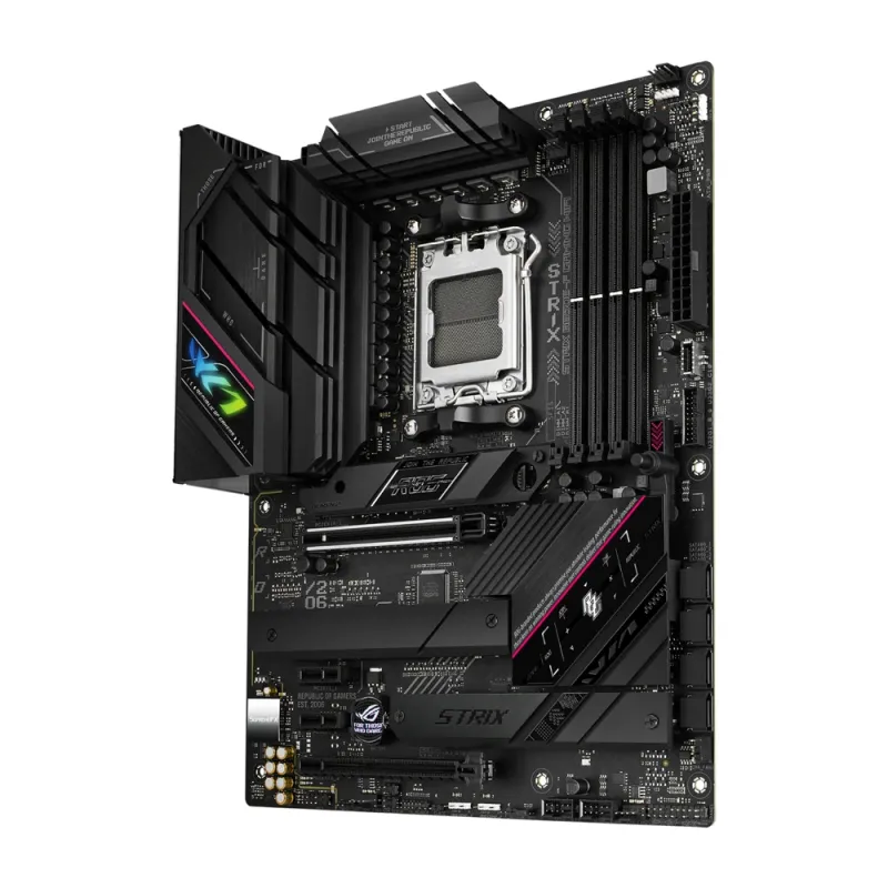 Tarjeta Madre ASUS ROG STRIX B650E-F GAMING WIFI - Socket AM5 - 4x DDR5 - 4800/5200/6400+(OC) MHz - HDMI - DisplayPort - USB 2.0/3.2 - ATX - ROG STRIX B650E-F GAMING WIFI
