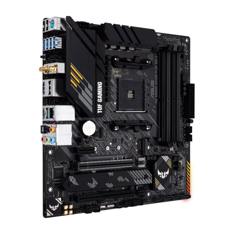 Tarjeta Madre ASUS TUF GAMING B550M-PLUS WIFI II - Socket AM4 - 4xDDR4 - 2133/3200/4866(OC) MHz - HDMI - DisplayPort - USB 2.0/3.2 - Micro ATX - TUF GAMING B550M-PLUS WIFI II
