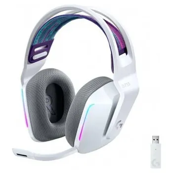 Diadema Gamer Logitech G733 Inalámbrico Micrófono Rgb Blanco - 981-000882