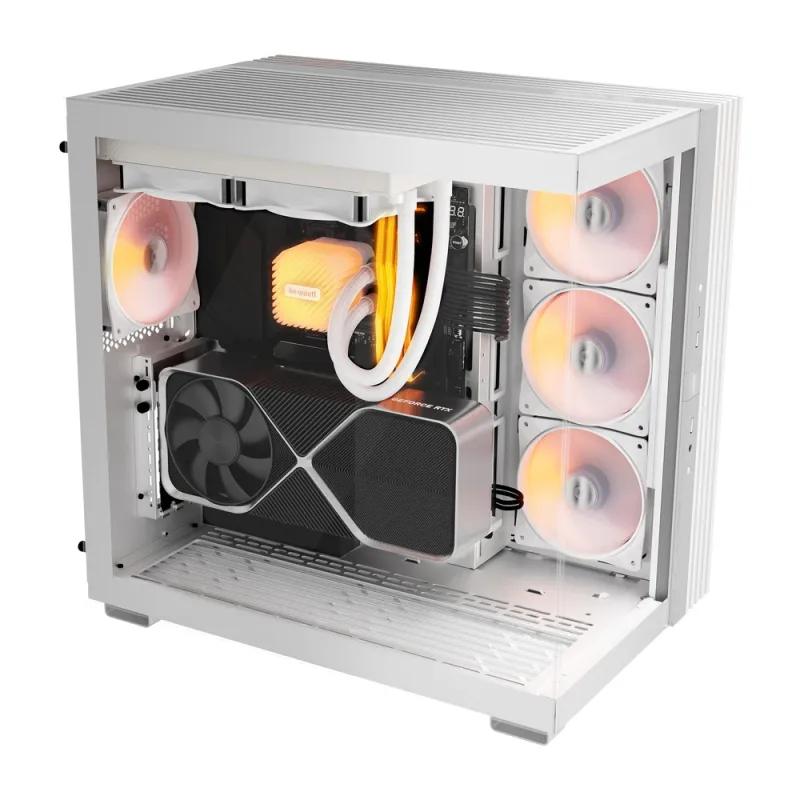 Gabinete Gamer be quiet! LIGHT BASE 600 LX White - Media Torre - ATX/M-ATX/Mini-ATX - 4 Ventiladores - Panel Lateral - Blanco - BGW68