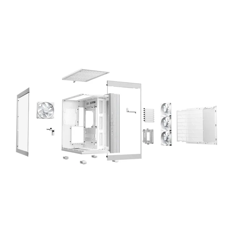 Gabinete Gamer be quiet! LIGHT BASE 600 LX White - Media Torre - ATX/M-ATX/Mini-ATX - 4 Ventiladores - Panel Lateral - Blanco - BGW68