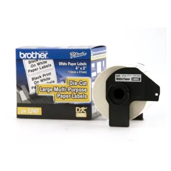 Etiquetas Brother Dk1240 Color Blanco, Papel, 600 Etiquetas - DK1240