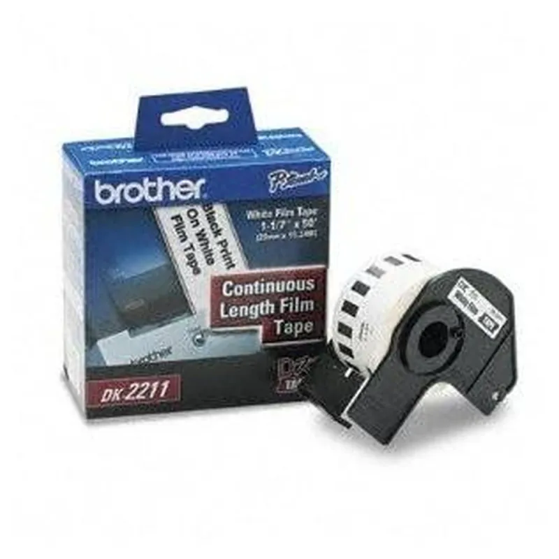 Cinta Brother Dk2211 Texto Negro Sobre Fondo Blanco 29Mm X 15Mts. - DK2211