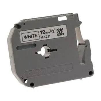 Cinta Brother M231 Texto Negro Sobre Fondo Blanco 12Mm X 8Mts. - M231