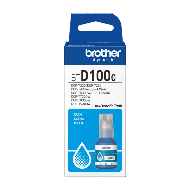 Tinta Brother BTD100C - Cian - BTD100C