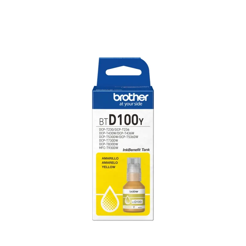 Tinta Brother BTD100Y - Amarillo - BTD100Y