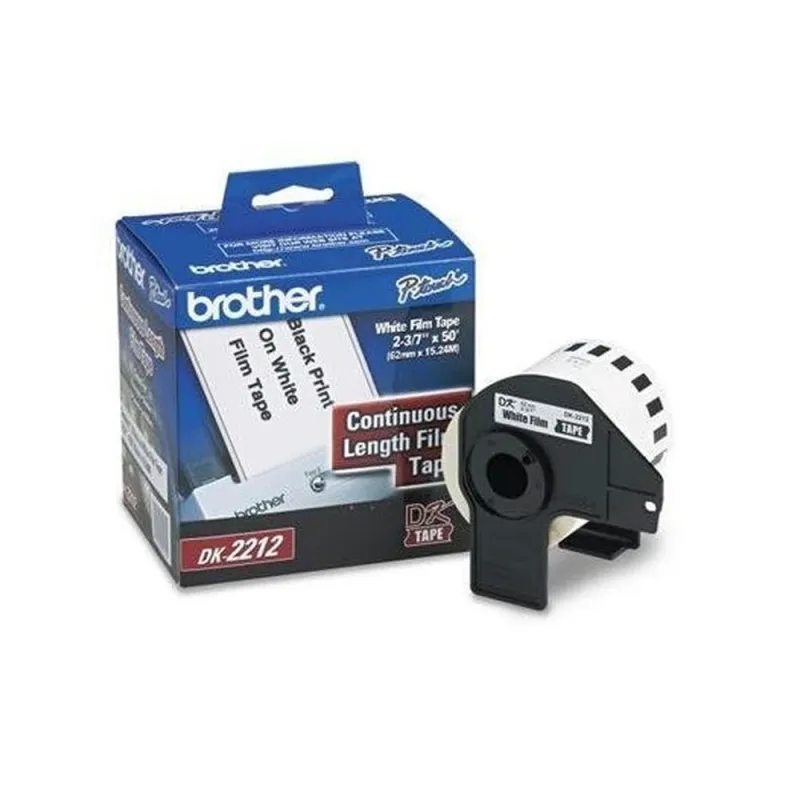 Cinta Brother Dk2212 Texto Negro Sobre Fondo Blanco 62Mm X 15.2Mts. Longitud Continua - DK2212