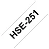 Cinta Brother HSE251 - Texto Negro sobre Fondo Blanco - 23.6mm x 1.5mts - Tubo Termoretractil - HSE251