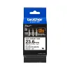 Cinta Brother HSE251 - Texto Negro sobre Fondo Blanco - 23.6mm x 1.5mts - Tubo Termoretractil - HSE251