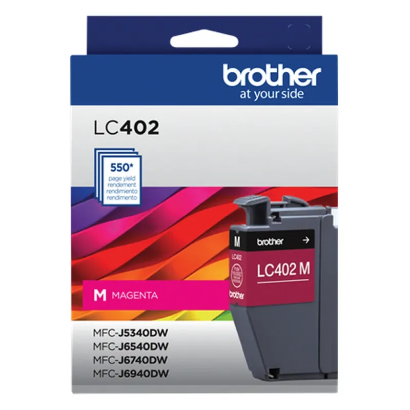 Tinta Brother LC402 - Magenta - Hasta 550 Páginas - LC402MS