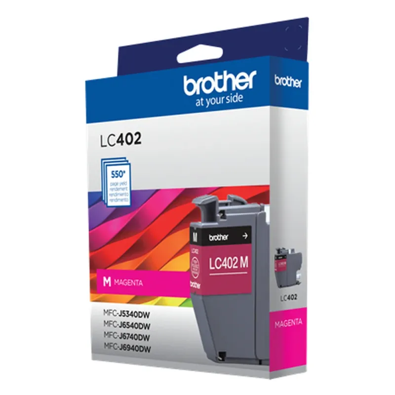 Tinta Brother LC402 - Magenta - Hasta 550 Páginas - LC402MS