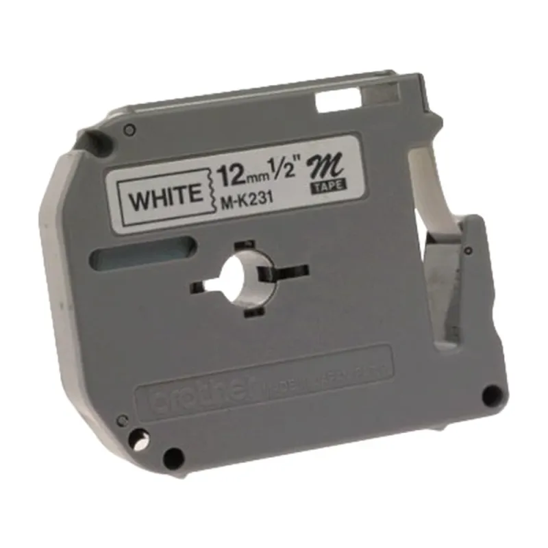 Cinta Brother M231 Texto Negro Sobre Fondo Blanco 12Mm X 8Mts. - M231