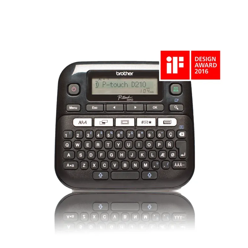 Rotulador Brother PTD210 - 180dpi - Transferencia Térmica - Teclado QWERTY - Batería AAA - PTD210