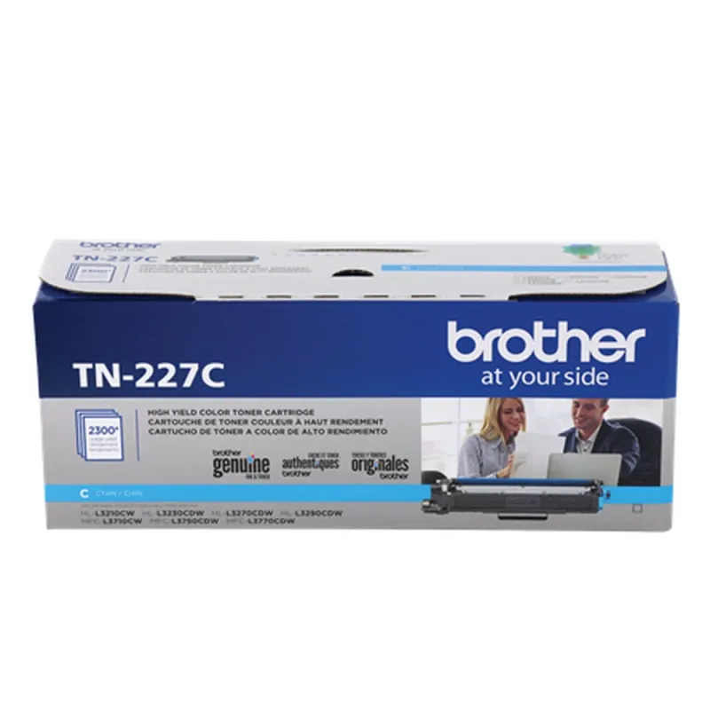 Tóner Brother Tn227C Laser, Negro, 2300 Páginas, Cian, Hl L3210Cw, Hl L3230Cdw, Hl L3270Cdw, Hl L3290Cdw, Mfc L3710Cw, Mfc L3750Cdw, Mfc L3770Cdw - TN227C