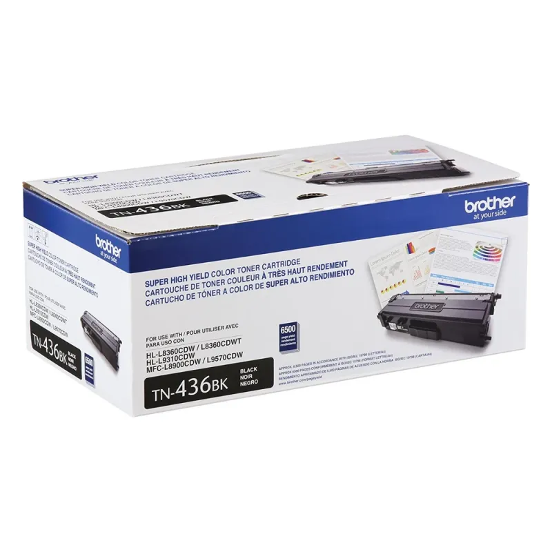 Tóner Brother TN436BK - Negro - 6,500 Páginas - TN436BK