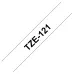 Cinta Brother TZE121 - Texto Negro sobre Fondo Transparente -  9mm x 8mts. - TZE121