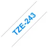 Cinta Brother TZE243 - Texto Azul sobre Fondo Blanco - 18mm x 8mts. - TZE243