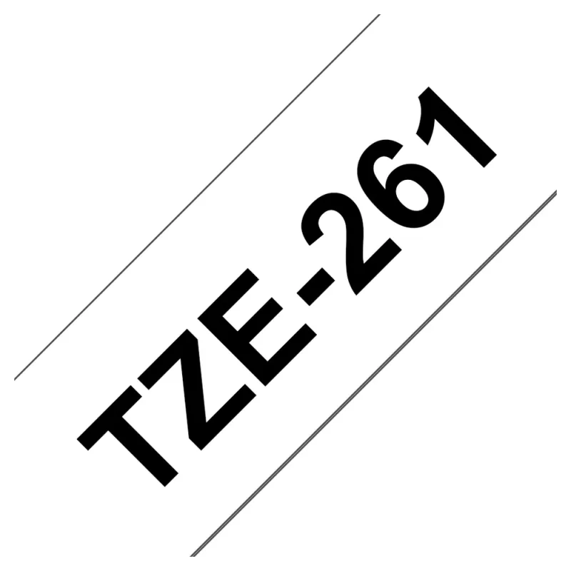 Cinta Brother Tze261 Texto Negro Sobre Fondo Blanco 36Mm X 8Mts. - TZE261