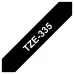 Cinta Brother TZE335 -  Texto Blanco sobre Fondo Negro - 12mm x 8mts. - Laminada - TZE335