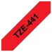 Cinta Brother TZE441 - Texto Negro sobre Fondo Rojo - 18 mm x 8mts. - Laminada - TZE441 Cinta Brother TZE441 - Texto Negro sobre Fondo Rojo - 18 mm x 8mts. - Laminada - TZE441