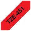 Cinta Brother TZE451 - Texto Negro sobre Fondo Rojo - 24mm x 8mts. - TZE451