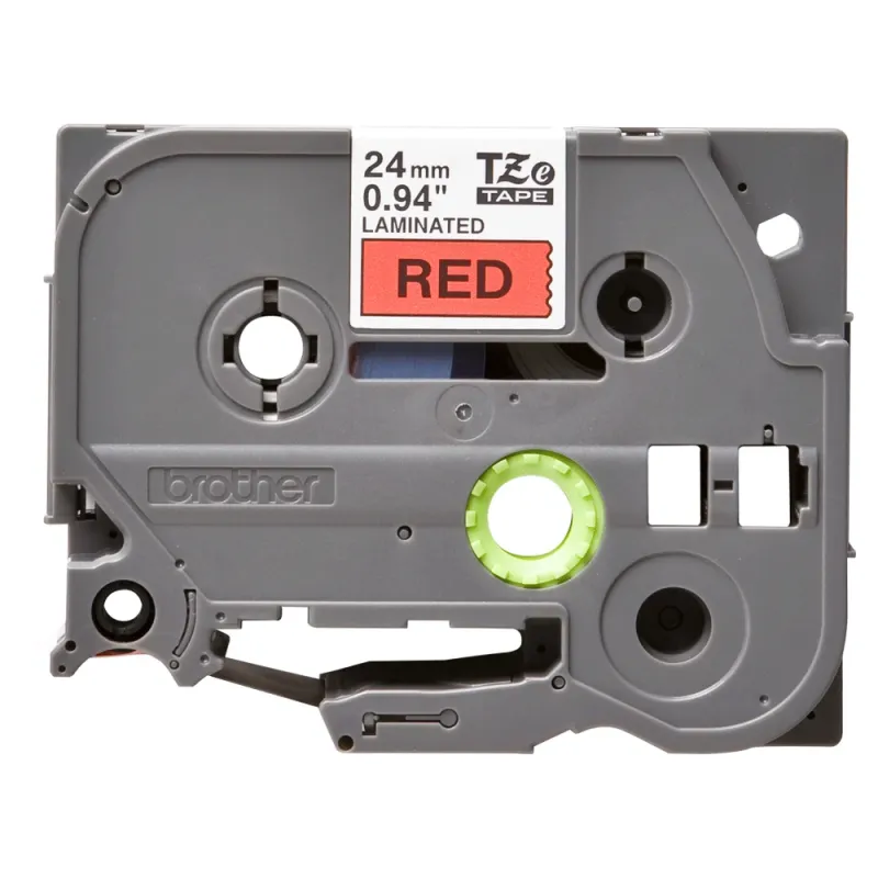 Cinta Brother TZE451 - Texto Negro sobre Fondo Rojo - 24mm x 8mts. - TZE451