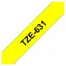 Cinta Brother TZE631 - Texto Negro sobre Fondo Amarillo - 12mm x 8mts. - Laminada - TZE631