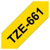 Cinta Brother Tze661 Texto Negro Sobre Fondo Amarillo 36Mm X 8Mts. Laminada - TZE661