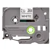 Cinta Brother TZES211 - Texto Negro sobre Fondo Blanco - 6mm x 8mts. - Súper Adhesiva - TZES211