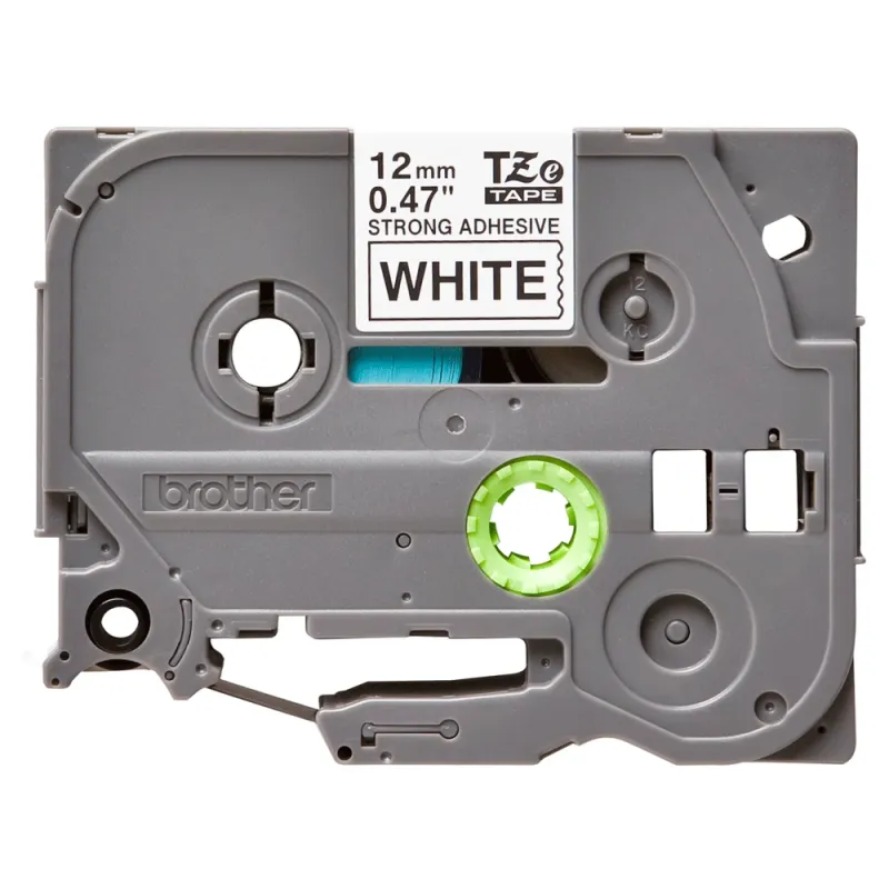 Cinta Brother Tzes231 Texto Negro Sobre Fondo Blanco 12Mm X 8Mts. Súper Adhesiva - TZES231