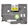 Cinta Brother TZES621 - Texto Negro sobre Fondo Amarillo - 9mm x 8mts - Súper Adhesiva - TZES621