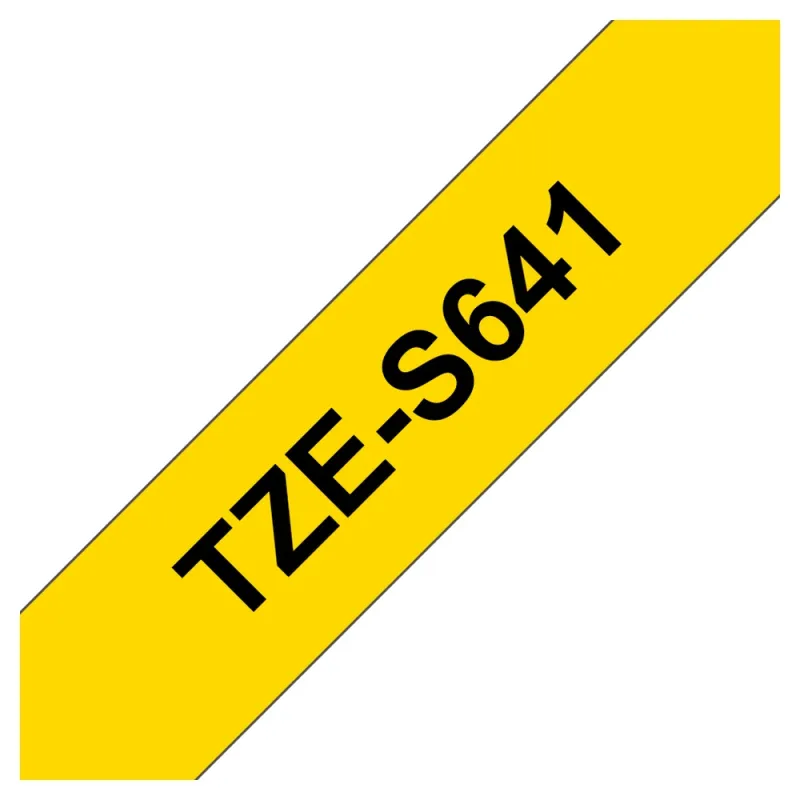 Cinta Brother Tzes641 Tz, Negro Sobre Amarillo - TZES641