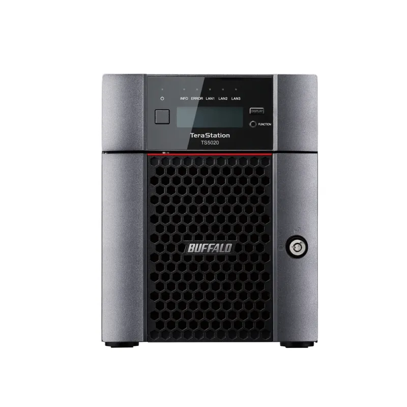Sistema de Discos NAS Buffalo TeraStation 5420 - 4 Bahías - 24TB (2x 12TB) - RAID 0/1/5/6/10/JBOD - TS5420DN2402