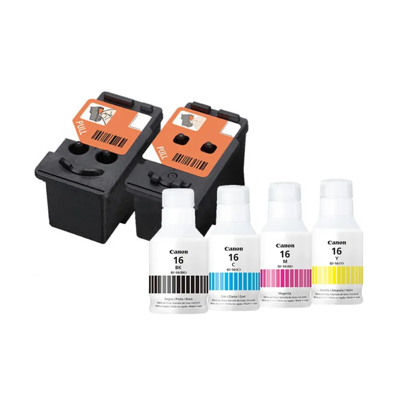Kit de Tintas Canon GI-16 - Negro/Cyan/Magenta/Amarillo - 4659C005AA