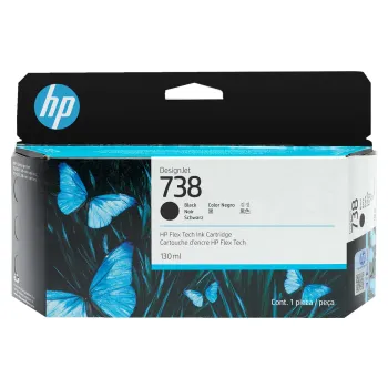 Tinta HP DesignJet 738 - Negro - 130ml - DesignJet - Original (498N4A) - 498N4A