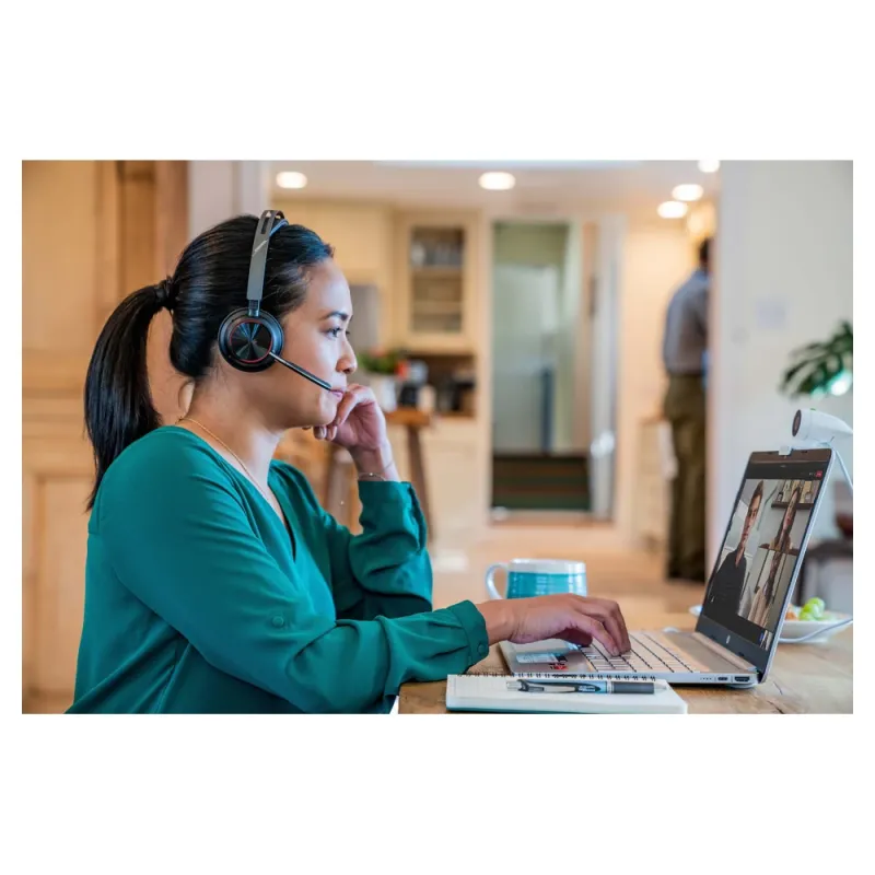 Diadema Poly Voyager Focus 2 - Alámbrico/Inalámbrico - Micrófono - Negro - Certificado para Microsoft Teams - 77Y85AA