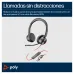 Diadema Poly Blackwire 8225 - Alámbrico - Micrófono - Negro - Adaptador USB-C a USB-A - Certificado para Microsoft Teams - 8X225AA