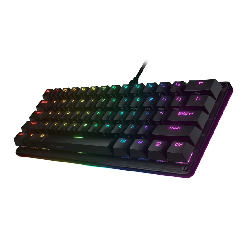 Teclado Gamer Cougar Puri Mini - Alámbrico - Inglés - RGB - Switch Rojo - 37PRMRM1MI.0002