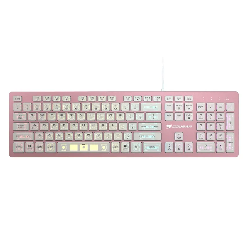 Teclado Gamer COUGAR VANTAR AX - Alámbrico - RGB - Rosa - 37VAPXNMX.0002