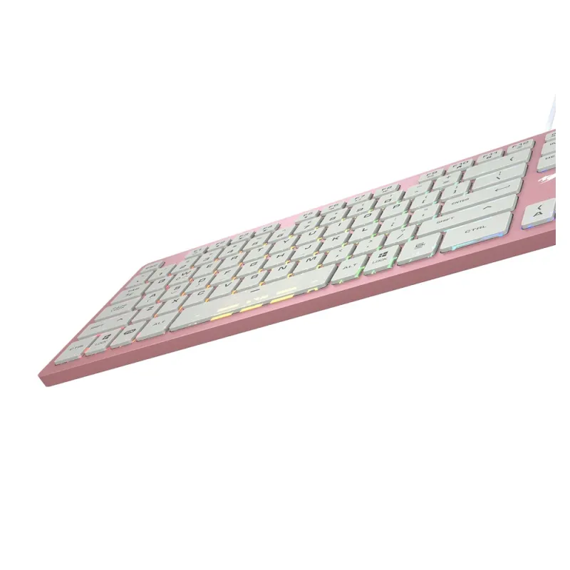 Teclado Gamer COUGAR VANTAR AX - Alámbrico - RGB - Rosa - 37VAPXNMX.0002