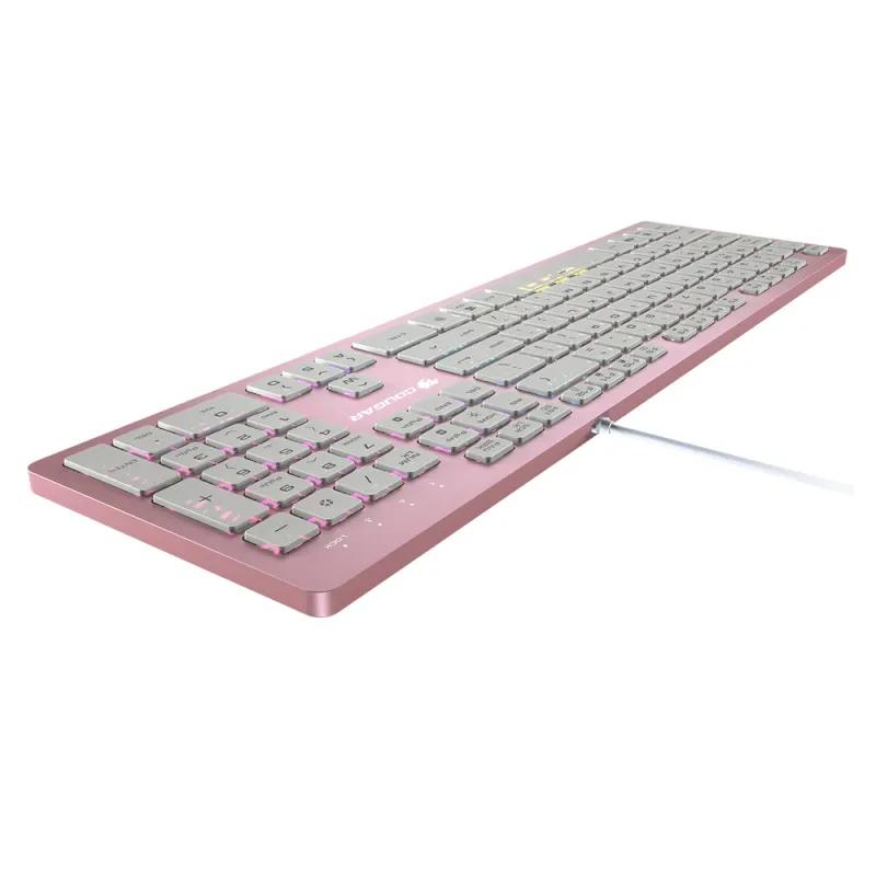Teclado Gamer COUGAR VANTAR AX - Alámbrico - RGB - Rosa - 37VAPXNMX.0002