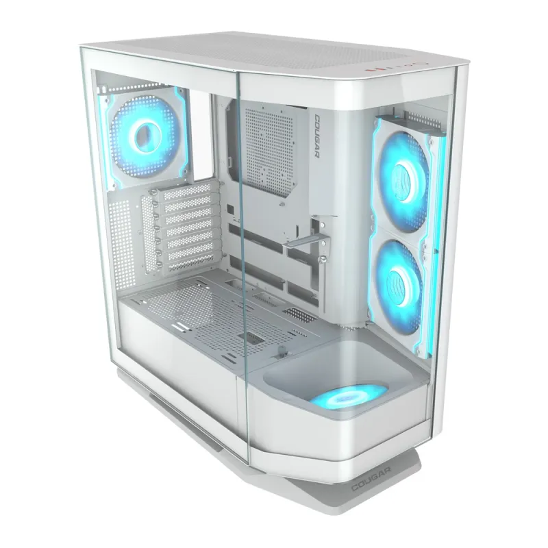 Gabinete Gamer COUGAR FV270 RGB - Media Torre - ATX/Micro ATX/Mini ITX/CEB/E-ATX - Panel Lateral - Blanco - 3858M60.0006