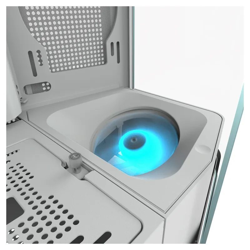 Gabinete Gamer COUGAR FV270 RGB - Media Torre - ATX/Micro ATX/Mini ITX/CEB/E-ATX - Panel Lateral - Blanco - 3858M60.0006